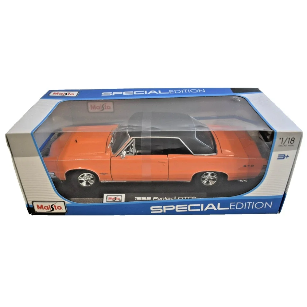 Maisto Special Edition 1:18 Scale 1965 Pontiac GTO Diecast Car Model | Orange